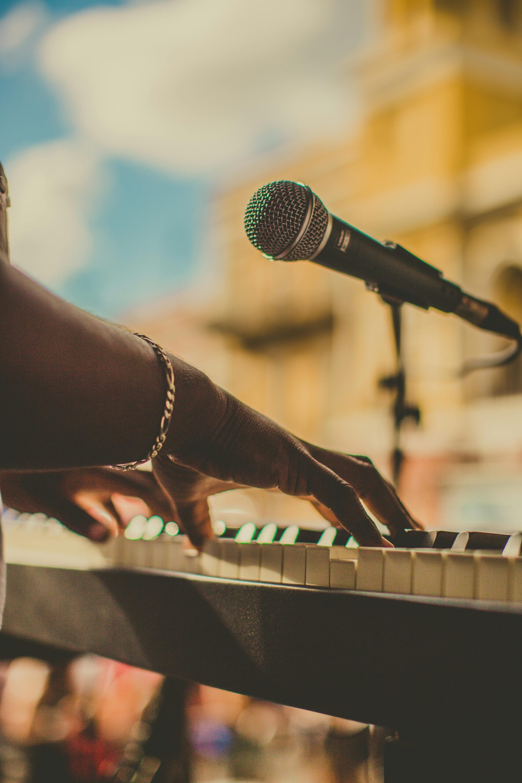 a man playing the piano
